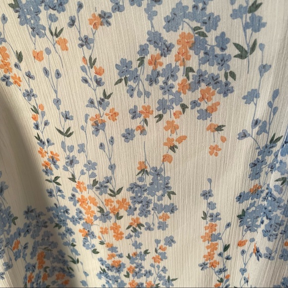 Saints + Secrets pretty flouncy floral print dress with ruffles M - Picture 6 of 11